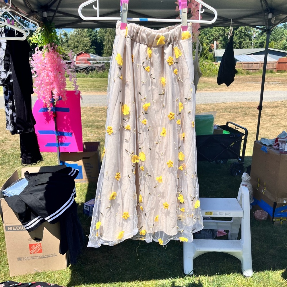 Aiden Yellow Maxi Skirt